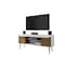 Manhattan Comfort Bradley 62.99 TV Stand, White and Rustic Brown 228BMC69 - alternate 1
